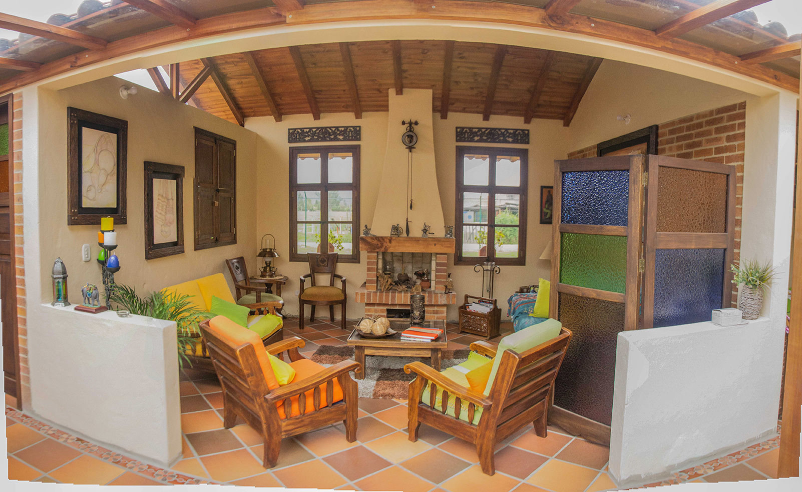 Casa Fagua, ENSAMBLE de Arquitectura Integral ENSAMBLE de Arquitectura Integral Country style living room