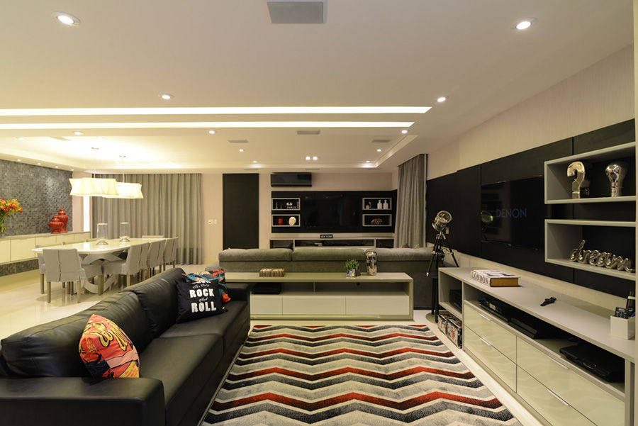 Sofisticado, moderno e prático, Intetto Arquitetura e Interiores Intetto Arquitetura e Interiores Modern living room