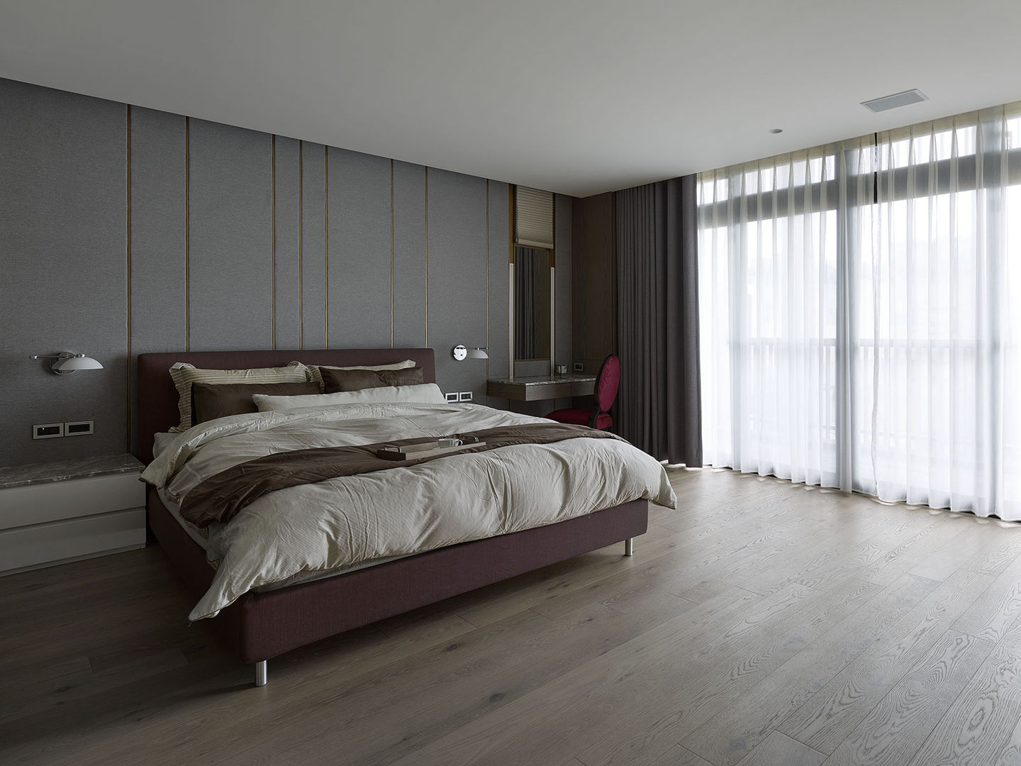 House D 鄧宅, 構築設計 構築設計 モダンスタイルの寝室