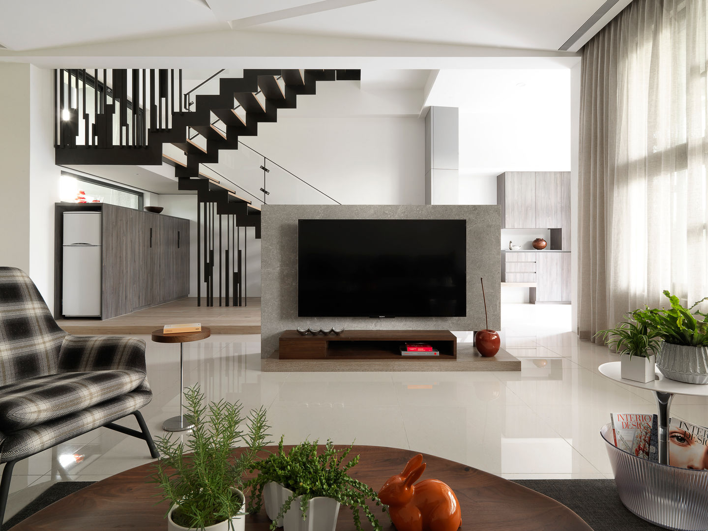 展Zhan, 禾築國際設計Herzu Interior Design 禾築國際設計Herzu Interior Design Modern Living Room