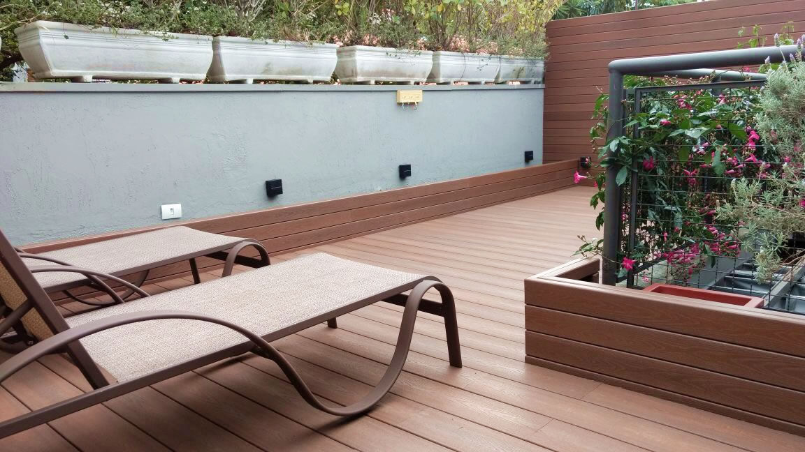 Deck e Painel em Madeira Plástica, Ecopex Ecopex สวนแบบเซน ไม้ผสมพลาสติก