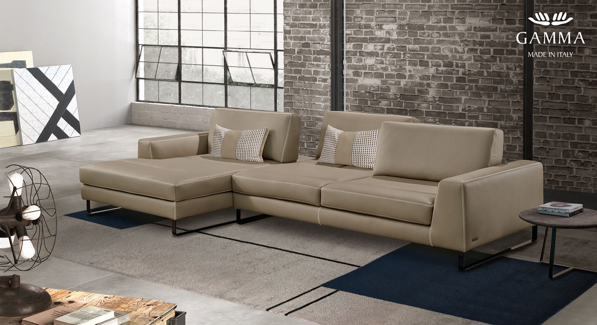 homify Modern living room Leather Grey Sofas & armchairs