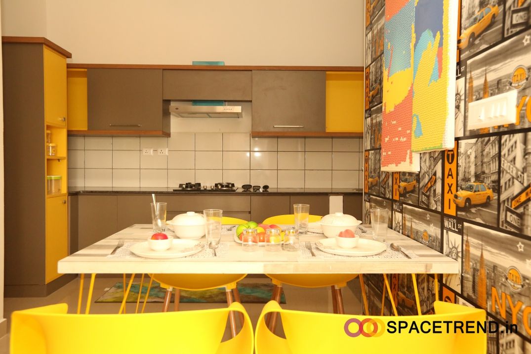 2BHK Flat , Space Trend Space Trend Cocinas de estilo ecléctico