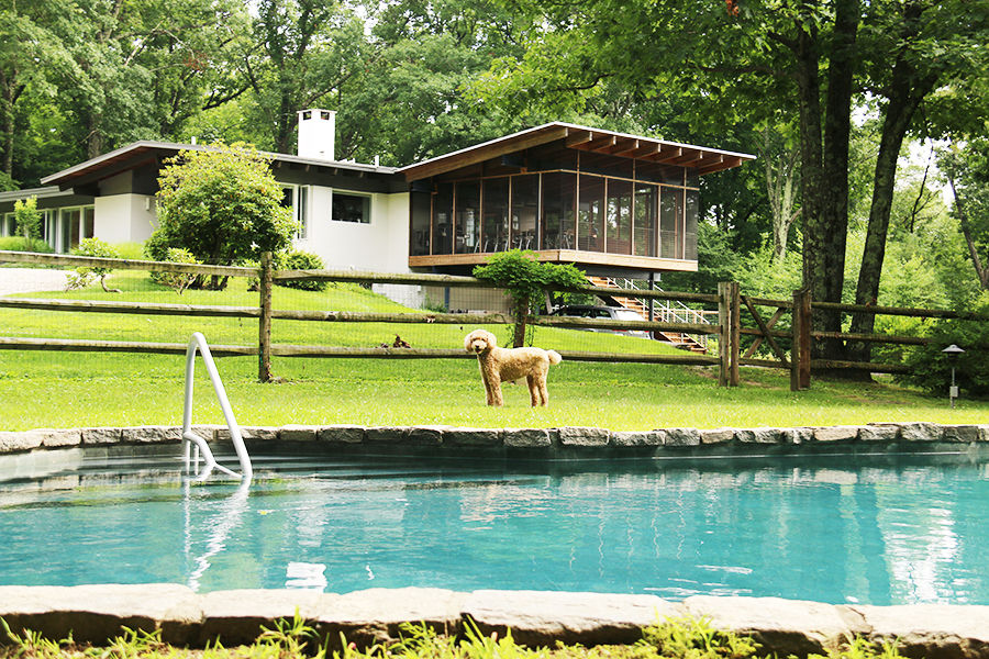 Paradise Lane, Litchfield County, CT, BILLINKOFF ARCHITECTURE PLLC BILLINKOFF ARCHITECTURE PLLC بلكونة أو شرفة