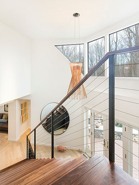 Dutchess County Residence, Amenia, NY, BILLINKOFF ARCHITECTURE PLLC BILLINKOFF ARCHITECTURE PLLC Pasillos, vestíbulos y escaleras modernos