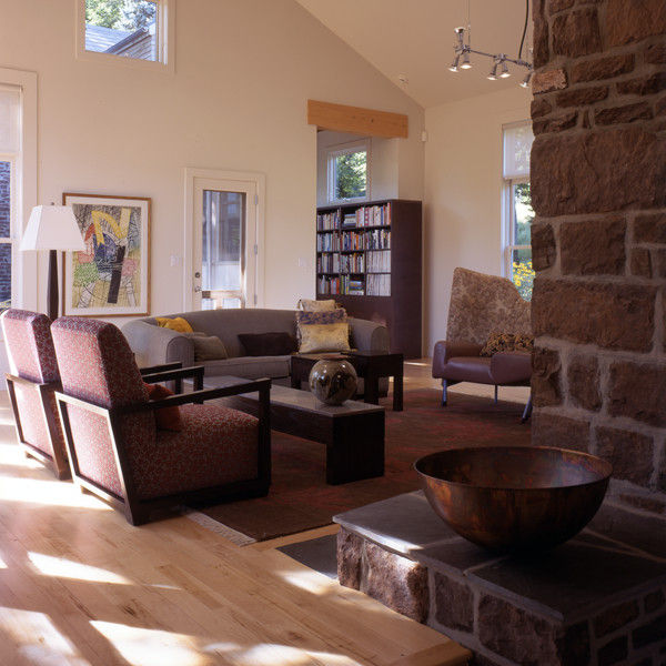 Hayden Lane Residence, Bucks County, PA, BILLINKOFF ARCHITECTURE PLLC BILLINKOFF ARCHITECTURE PLLC Salas / recibidores