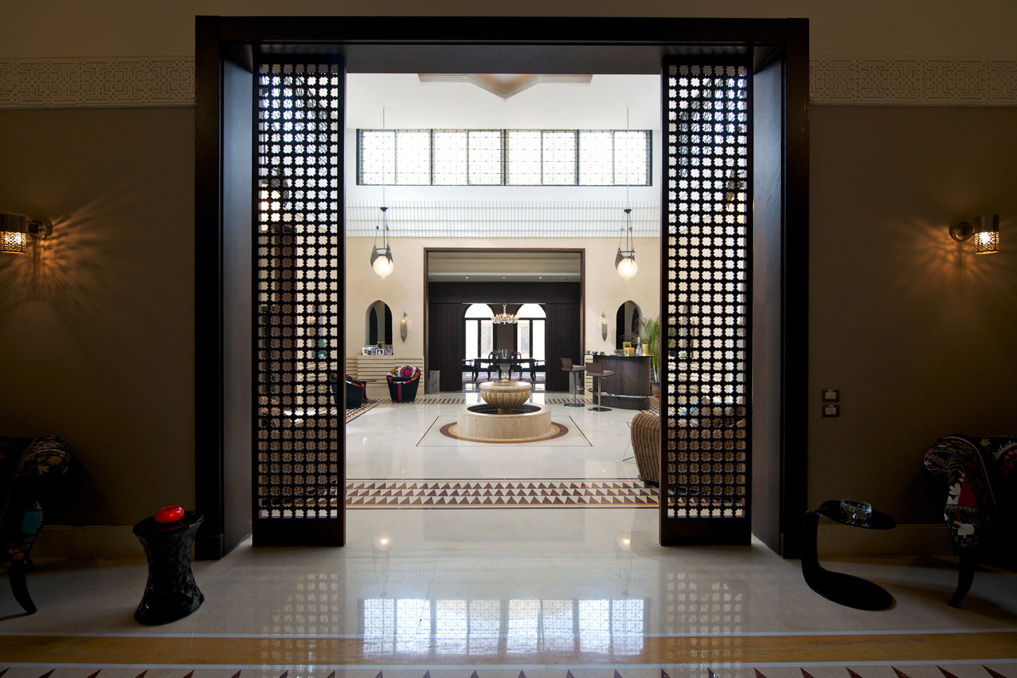 First impression counts.. this is what you see when you enter this heaven Design Zone Pintu Marmer entrance,hallway,mashrabiya,fountain,lobby