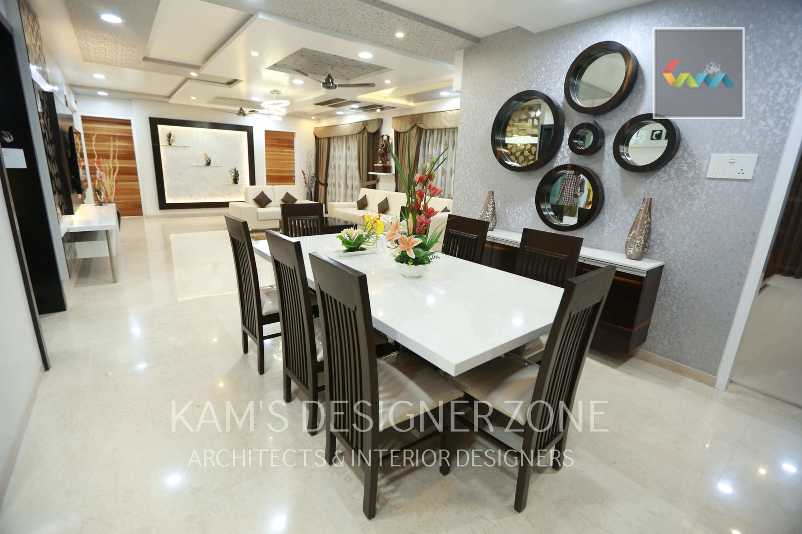 Home interior design for Satish Tayal, KAMS DESIGNER ZONE KAMS DESIGNER ZONE Comedores de estilo clásico