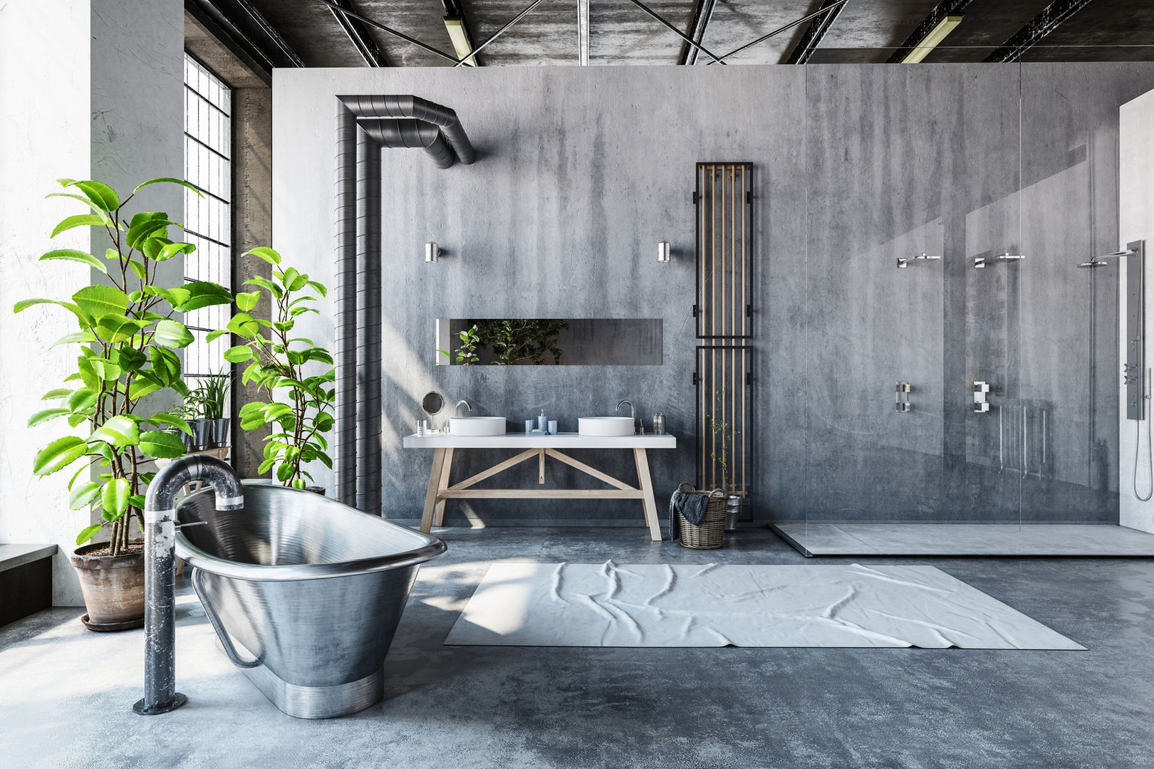 Bathroom - Industrial style homify Industrial style bathroom bathroom,grey bathroom,industrial bathroom