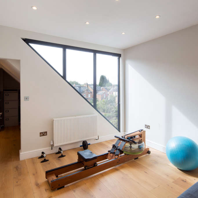 Rear and Loft Extension, Oxford Town Centre homify Moderne fitnessruimtes