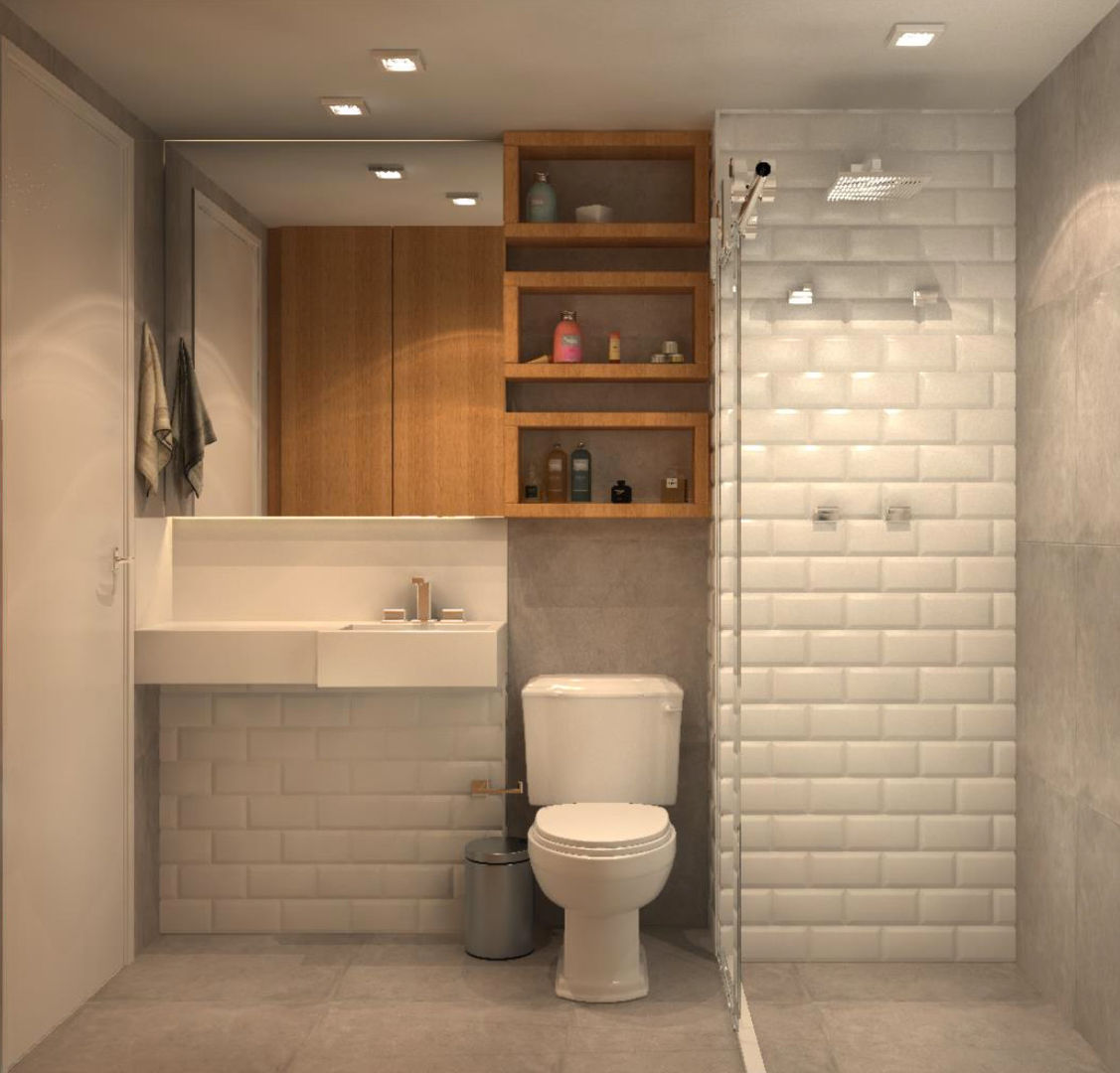 Banheiro Casal Fragmento Arquitetura Banheiros modernos