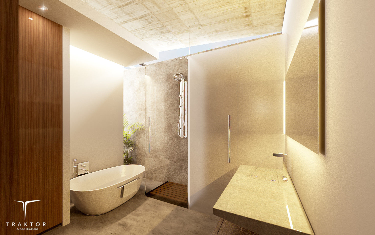 Casa Aqua F11, Traktor Arquitectura Traktor Arquitectura Phòng tắm phong cách hiện đại