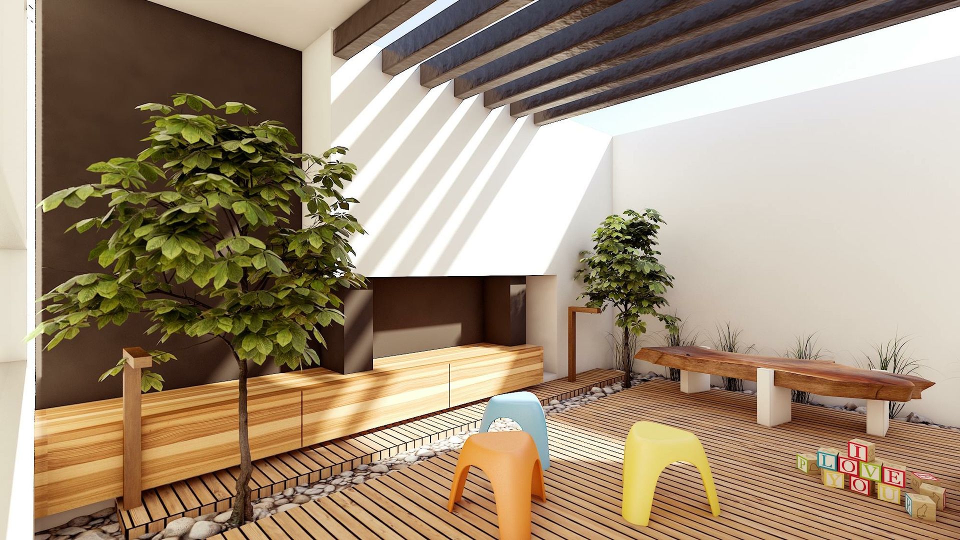 Proyecto Guevara, Modulor Arquitectura Modulor Arquitectura Балкон и терраса в стиле модерн Бетон