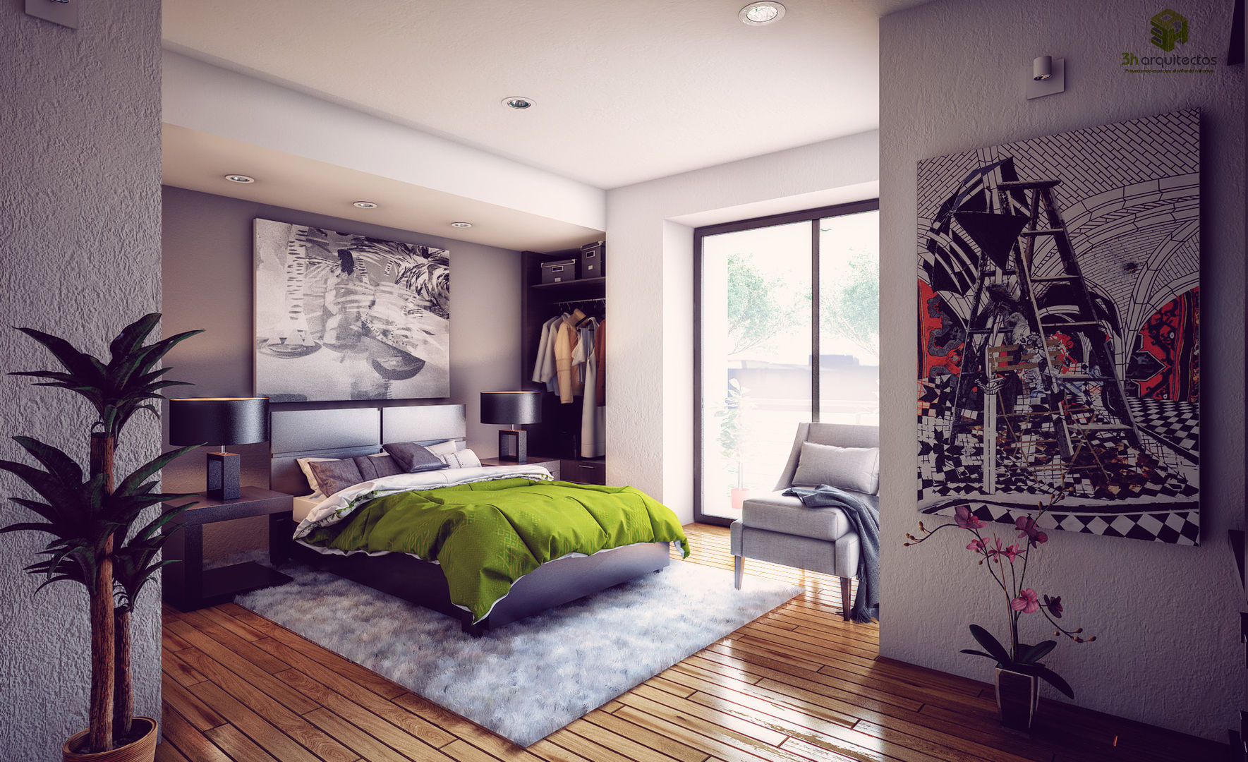 Residencial, Miahuatlán, 3h arquitectos 3h arquitectos Modern style bedroom Wood Wood effect