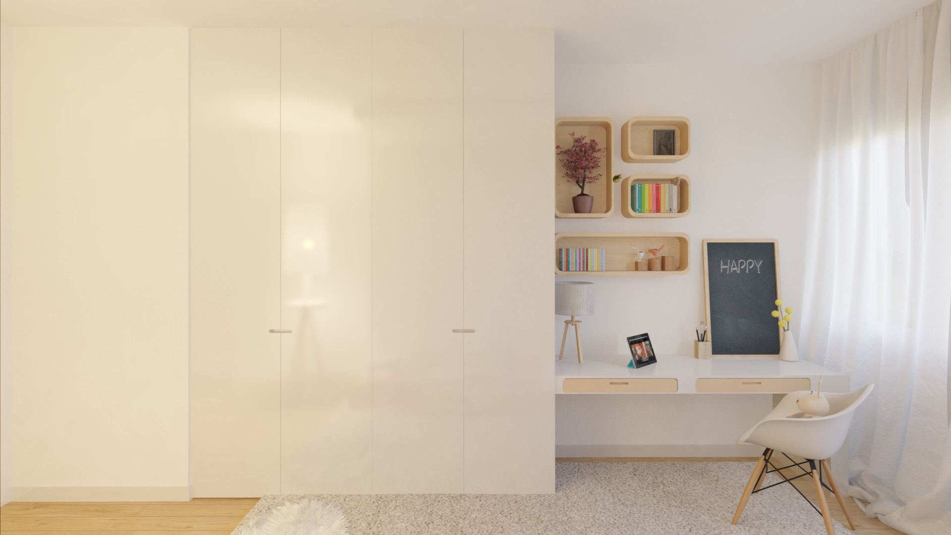 Quarto para 2 meninas, MIA arquitetos MIA arquitetos Спальня для дівчаток ДСП