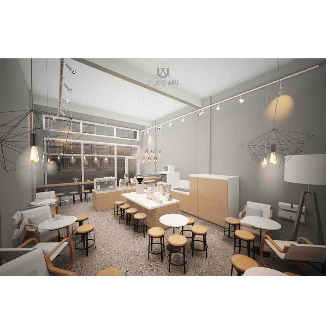 Spotten Coffee Shop, Studio AKU Studio AKU Commercial spaces Gỗ thiết kế Transparent Khu Thương mại