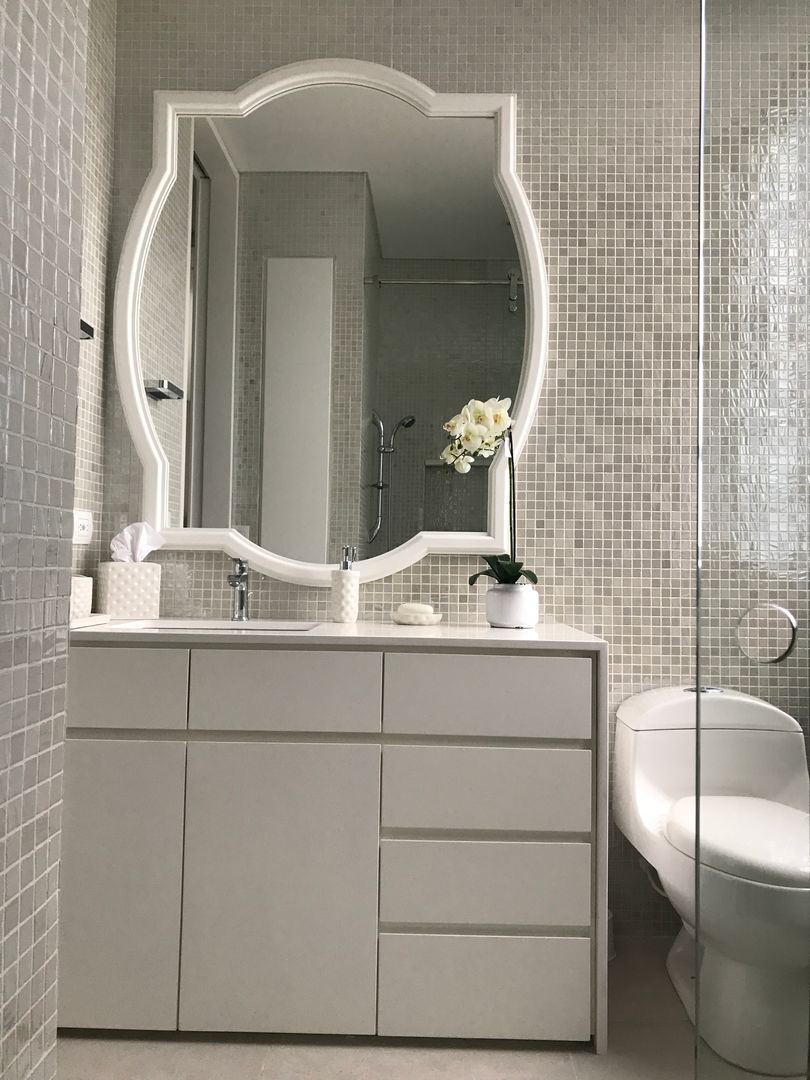 Apto Santa Marta, marisagomezd marisagomezd Eclectic style bathrooms Ceramic