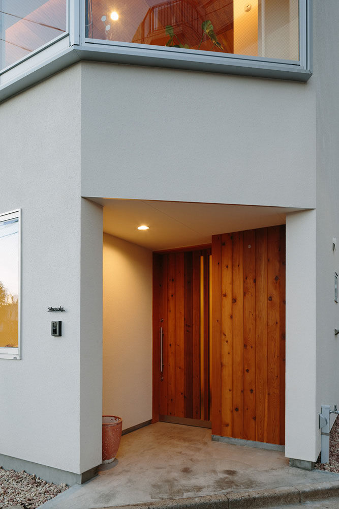 板橋小茂根の家 Itabashi Komone House, 荻原雅史建築設計事務所 / Masashi Ogihara Architect & Associates 荻原雅史建築設計事務所 / Masashi Ogihara Architect & Associates Pasillos, vestíbulos y escaleras de estilo escandinavo Madera Acabado en madera