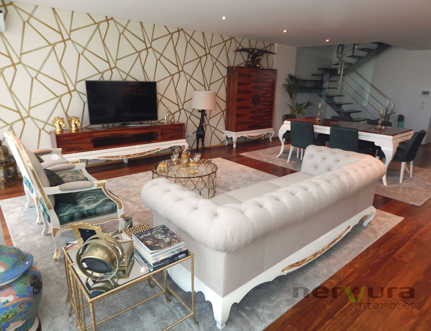 Moradia Madalena, Nervura Interiores Nervura Interiores Classic style living room TV stands & cabinets