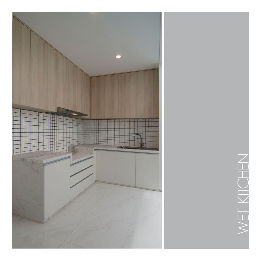 Ahouse, studiopapa studiopapa Cocinas de estilo minimalista Madera Acabado en madera