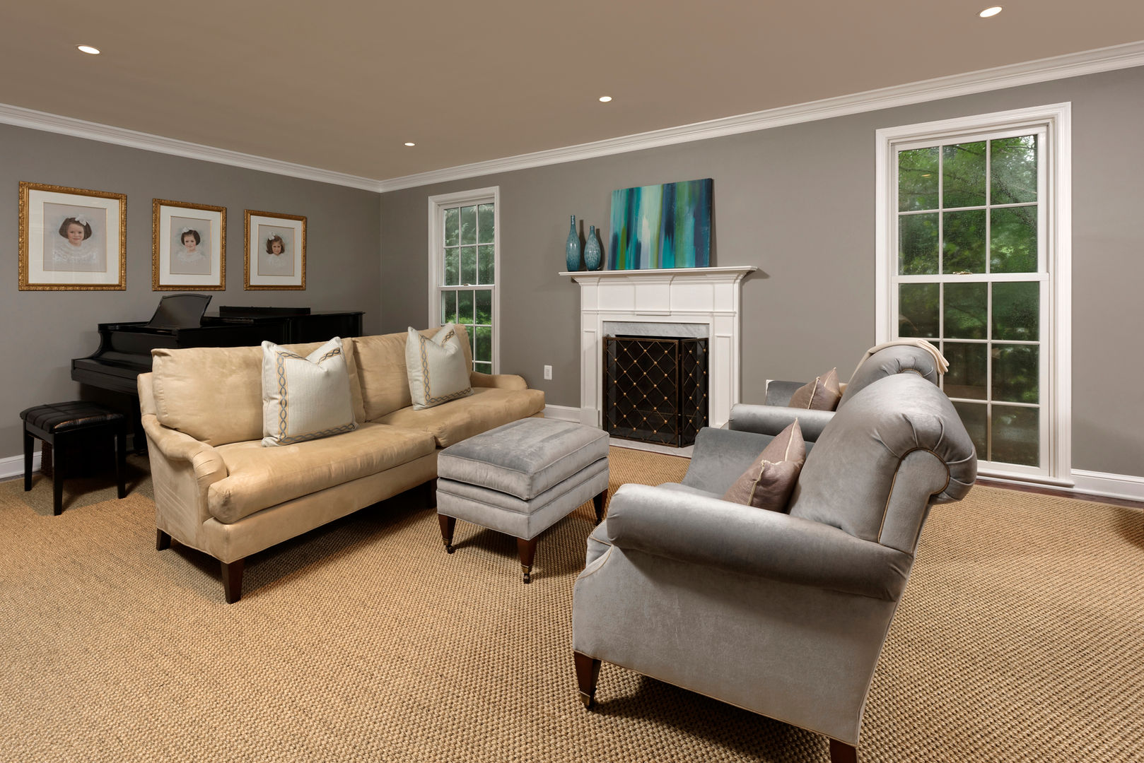 Whole House Design Build Renovation in Bethesda, MD BOWA - Design Build Experts Classic style living room