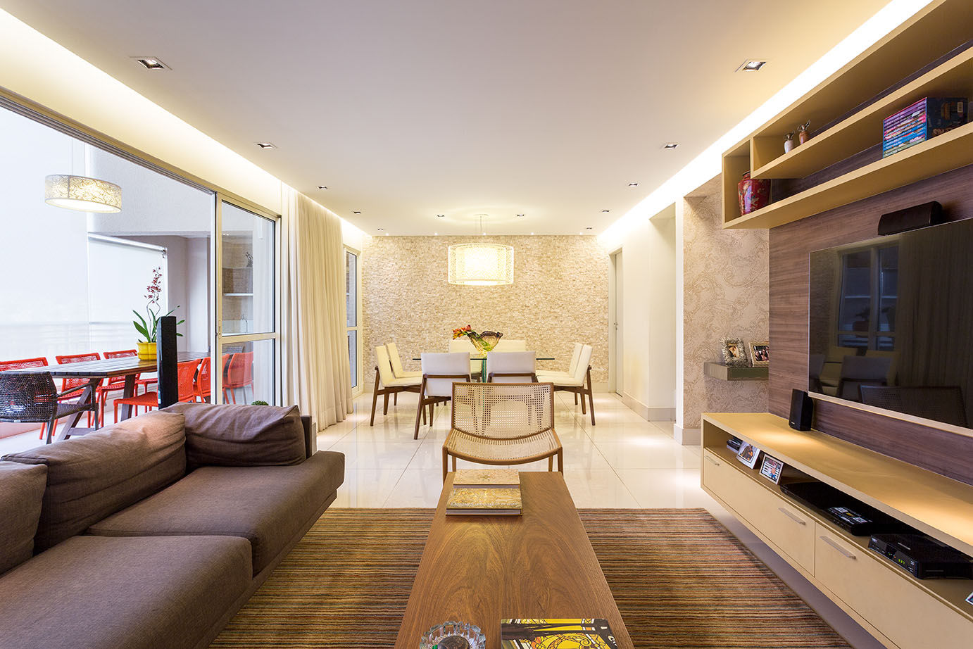 Projeto Interiores - Apartamento MR, Daniel Almeida Arquitetura Daniel Almeida Arquitetura Salas de estilo moderno