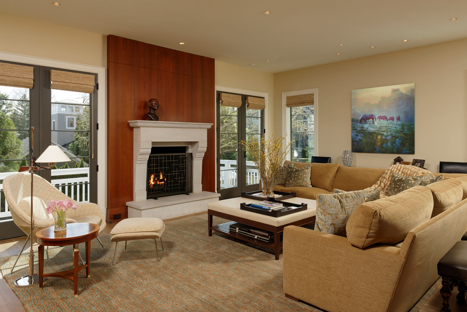 Fire Restoration in Chevy Chase Creates Opportunity for Whole House Renovation BOWA - Design Build Experts Living room