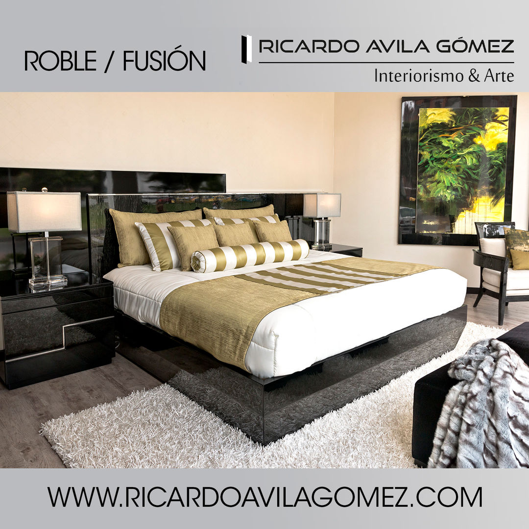 NUEVA COLECCION ROBLE/FUSIÓN 2017, Ricardo Avila Gómez Interiorismo y Arte Ricardo Avila Gómez Interiorismo y Arte Modern style bedroom Beds & headboards