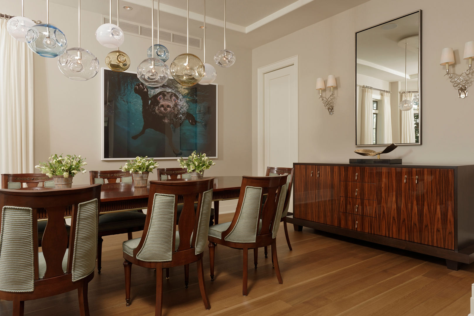 Fire Restoration in Chevy Chase Creates Opportunity for Whole House Renovation BOWA - Design Build Experts Classic style dining room