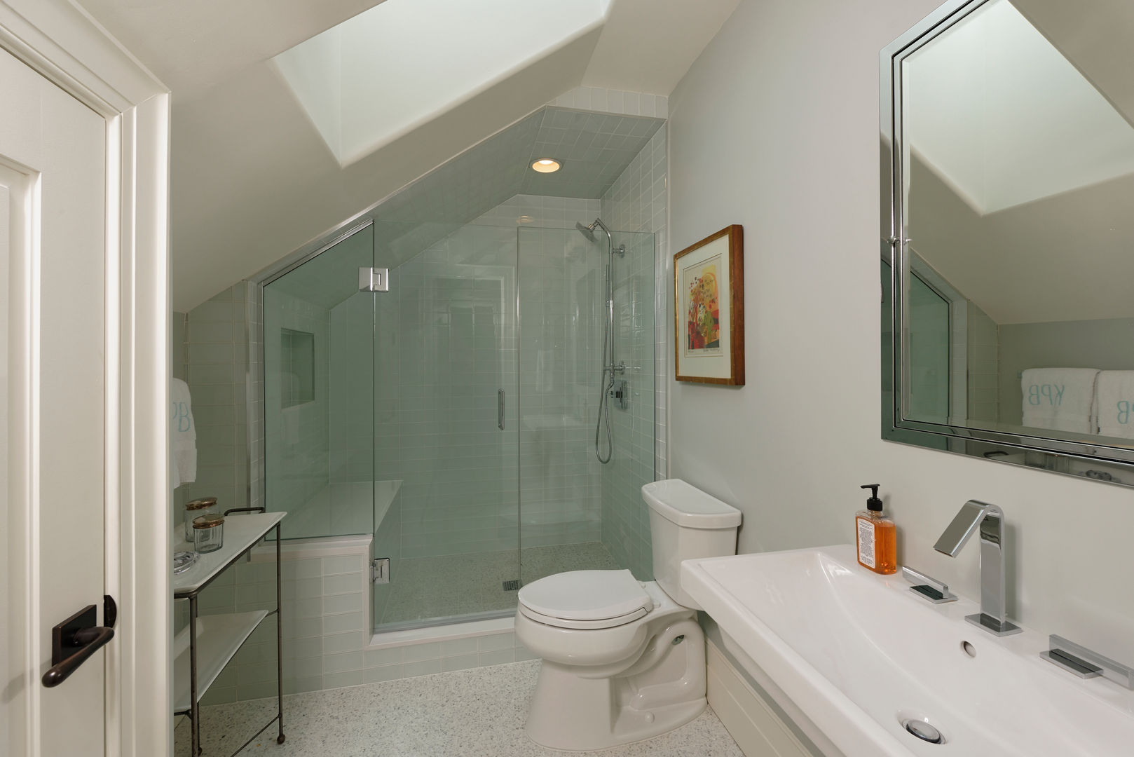 Fire Restoration in Chevy Chase Creates Opportunity for Whole House Renovation BOWA - Design Build Experts Modern bathroom