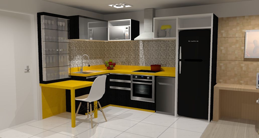 homify Cocinas de estilo minimalista Tablero DM