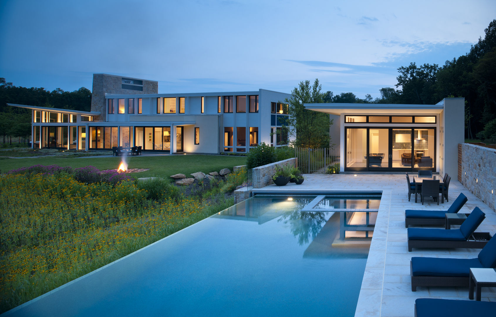 Green Building Features Abound in Bluemont, Virginia Custom Home BOWA - Design Build Experts Modern Pool