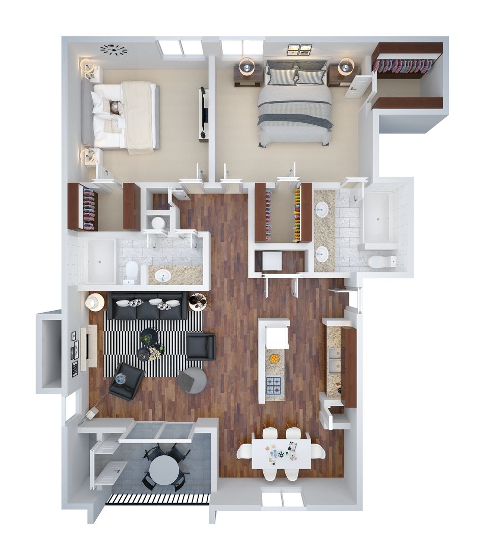 3D Floor Planner - Renderings Real Estate Floor Planner Espacios comerciales Galerías y espacios comerciales