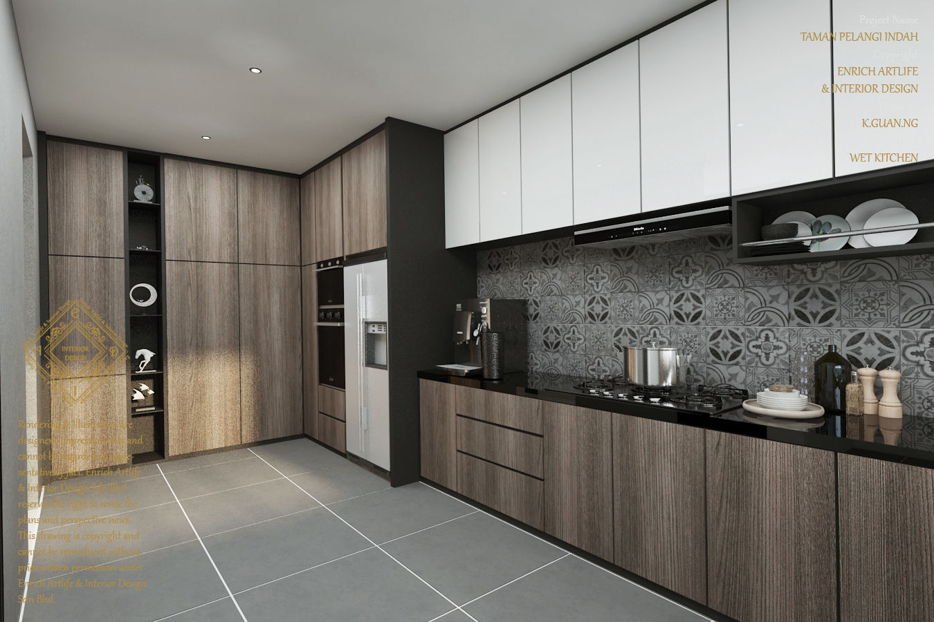 Kitchen Enrich Artlife & Interior Design Sdn Bhd Modern kitchen