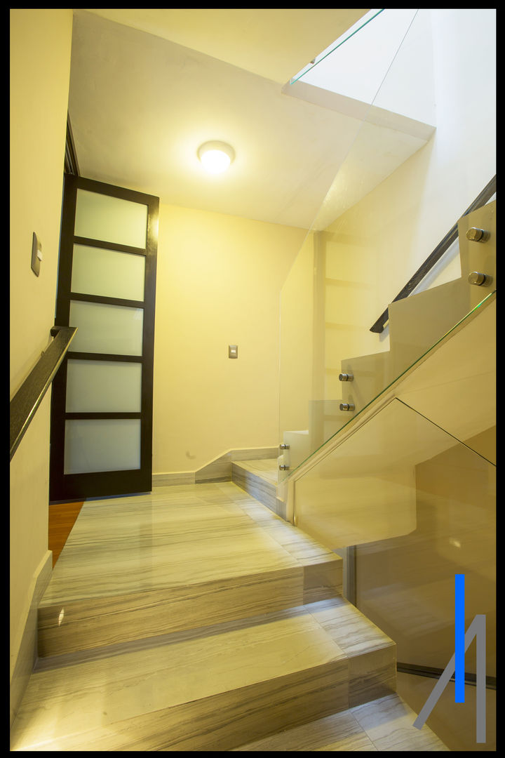 homify Minimalist corridor, hallway & stairs