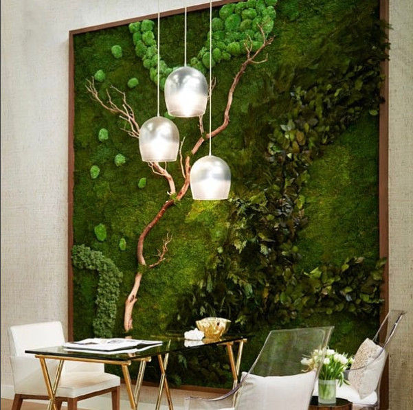 İç Peyzaj - Yosun Paneller & Dikey Bahçeler, mossconcept mossconcept Modern Dining Room