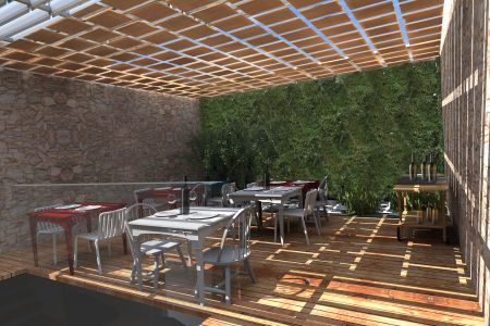 Restaurante . Lisboa . Reabilitação . Remodelação . Lapa, aponto aponto Espaços comerciais Madeira Acabamento em madeira restaurante,restauração,jardim vertical,esplanada,esplanada fechada,Espaços de restauração