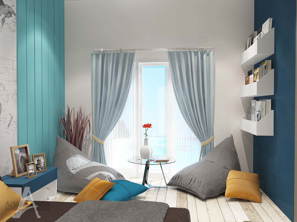 "BEACH" concept for kids bedroom, PEKA INTERIOR PEKA INTERIOR Country style bedroom Engineered Wood Transparent