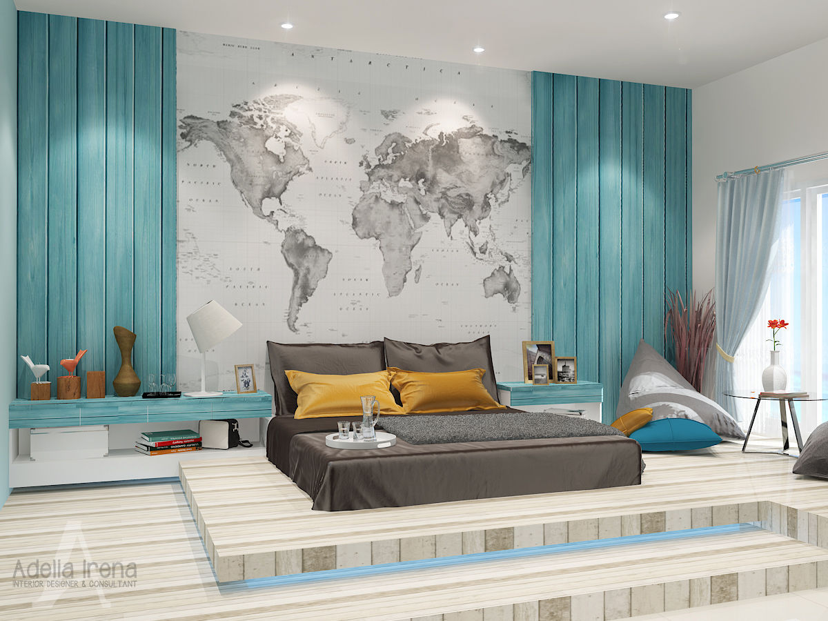 "BEACH" concept for kids bedroom, PEKA INTERIOR PEKA INTERIOR Kırsal Yatak Odası İşlenmiş Ahşap Şeffaf