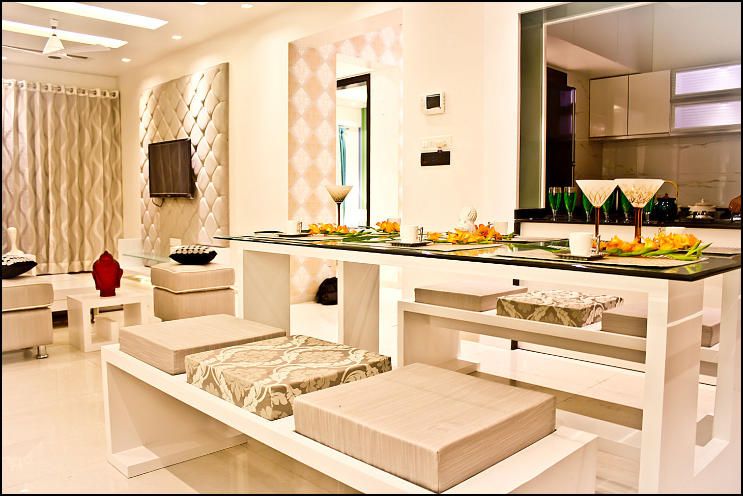 La tierra,Pune, H interior Design H interior Design غرفة السفرة