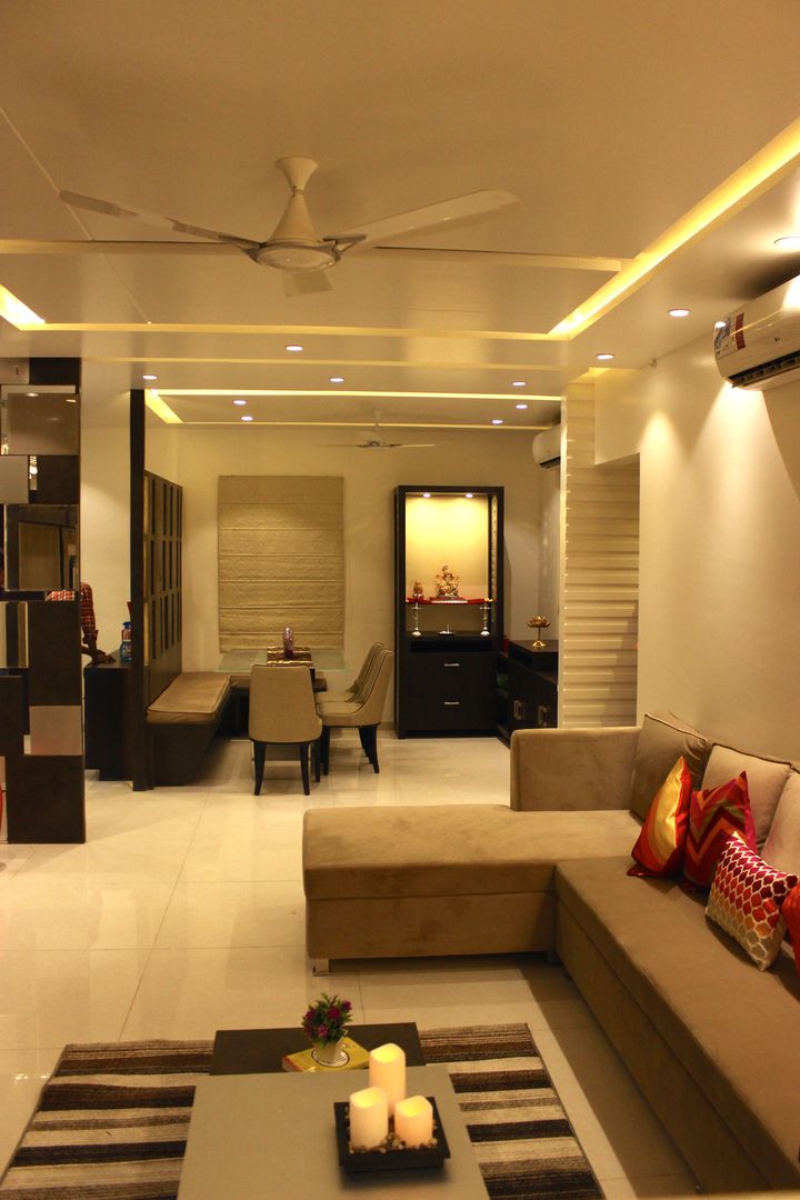 Mystic Moods,Pune, H interior Design H interior Design モダンデザインの リビング