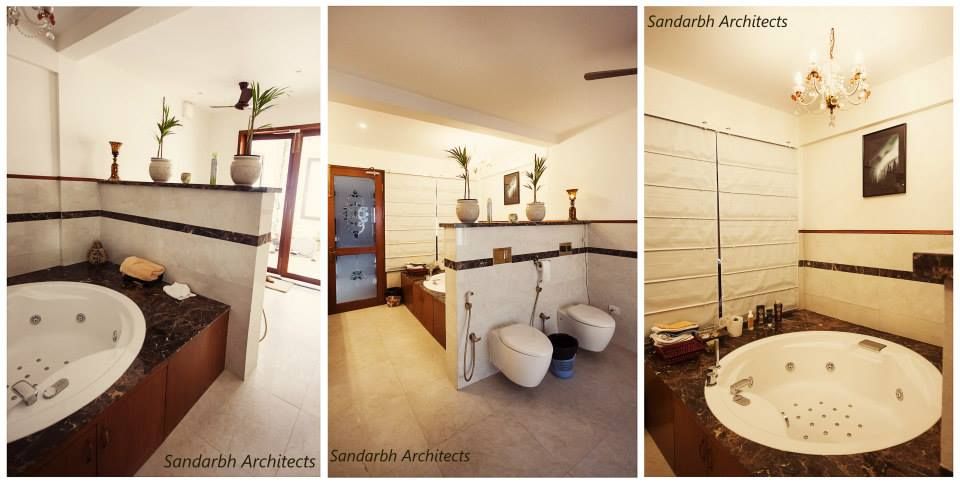 Rahaman's residence, Sandarbh Design Studio Sandarbh Design Studio Salle de bain originale Tuiles