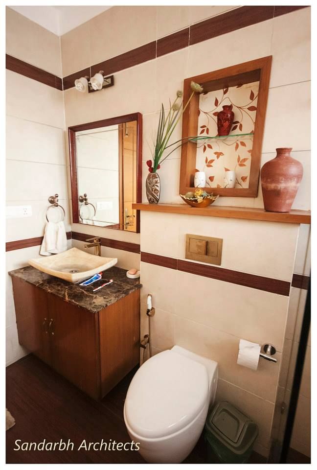Rahaman's residence, Sandarbh Design Studio Sandarbh Design Studio Phòng tắm phong cách chiết trung Gạch ốp lát