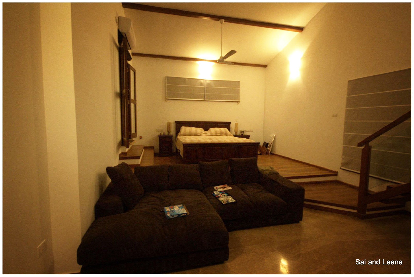 Kannan - Sonali and Gaurav's residence, Sandarbh Design Studio Sandarbh Design Studio Ausgefallene Schlafzimmer