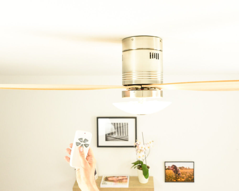 Deckenventilator Aero Ahorn 132 cm mit Beleuchtung und Fernbedienung Creoven Moderne Küchen Ventilator,Deckenlampe,Deckenventilator,Großgeräte