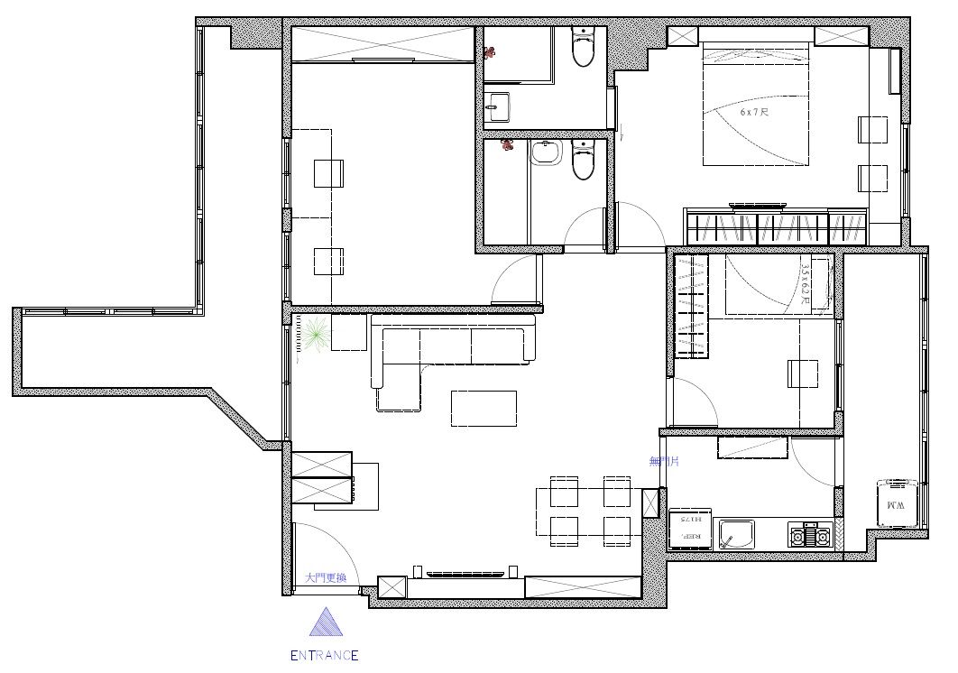 老屋大變身~混搭實用宅(台北), 寬軒室內設計工作室 寬軒室內設計工作室