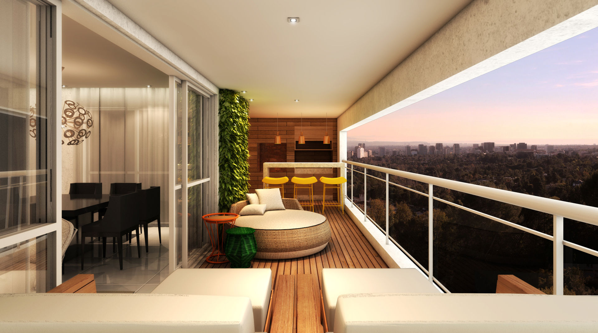 AR HOME - Chácara Klabin, Semíramis Alice Arquitetura & Design Semíramis Alice Arquitetura & Design Modern balcony, veranda & terrace