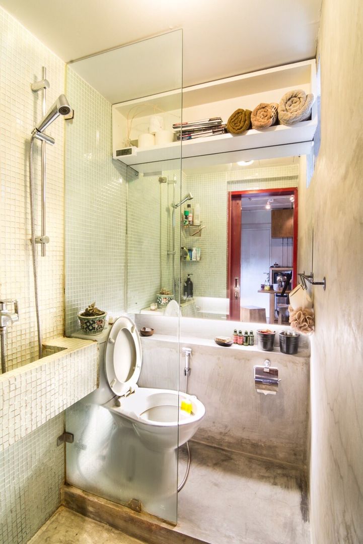 Industrial London inspired apartment, SATTVA square SATTVA square Industrial style bathroom