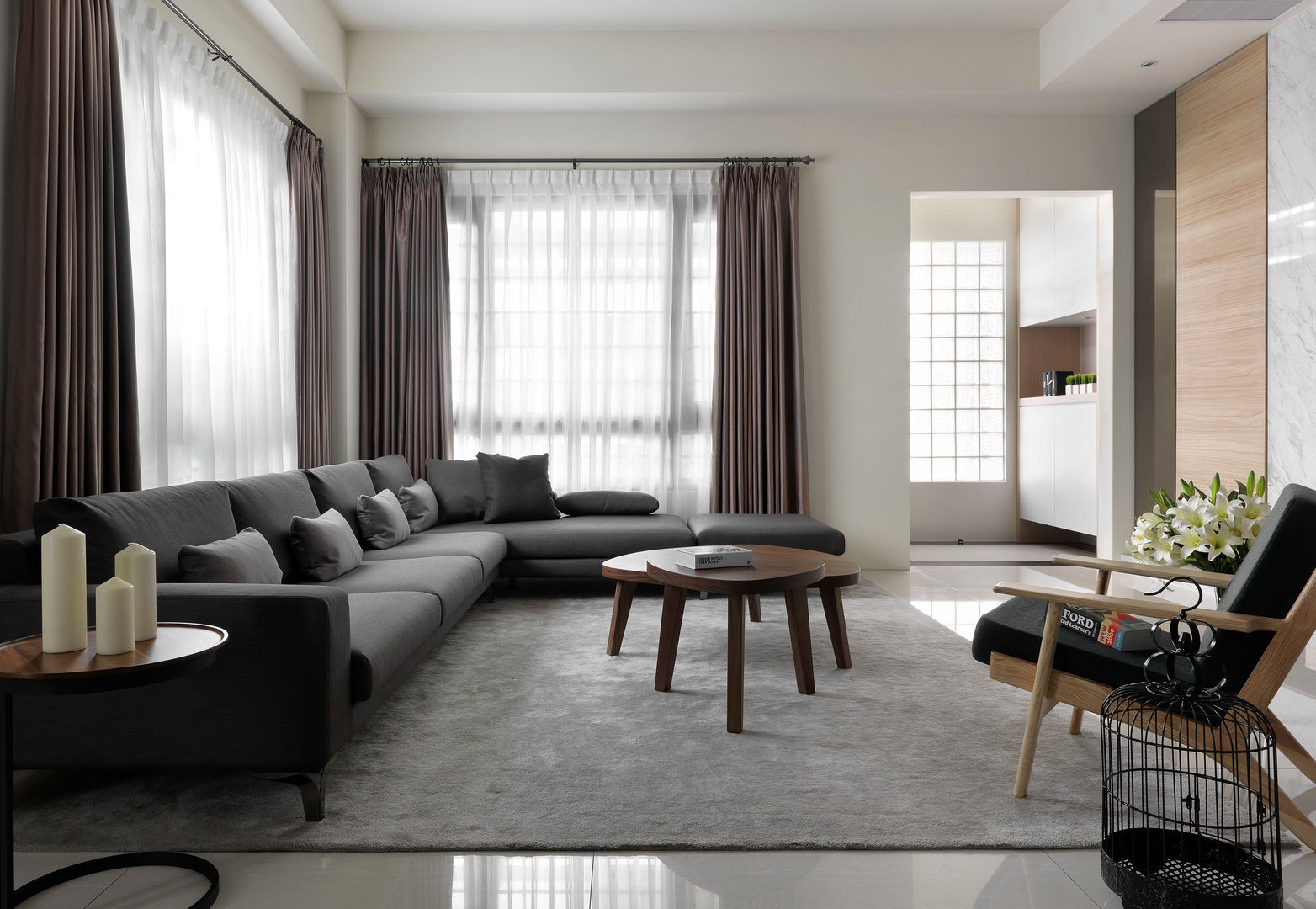 C House, 夏沐森山設計整合 夏沐森山設計整合 Modern Living Room