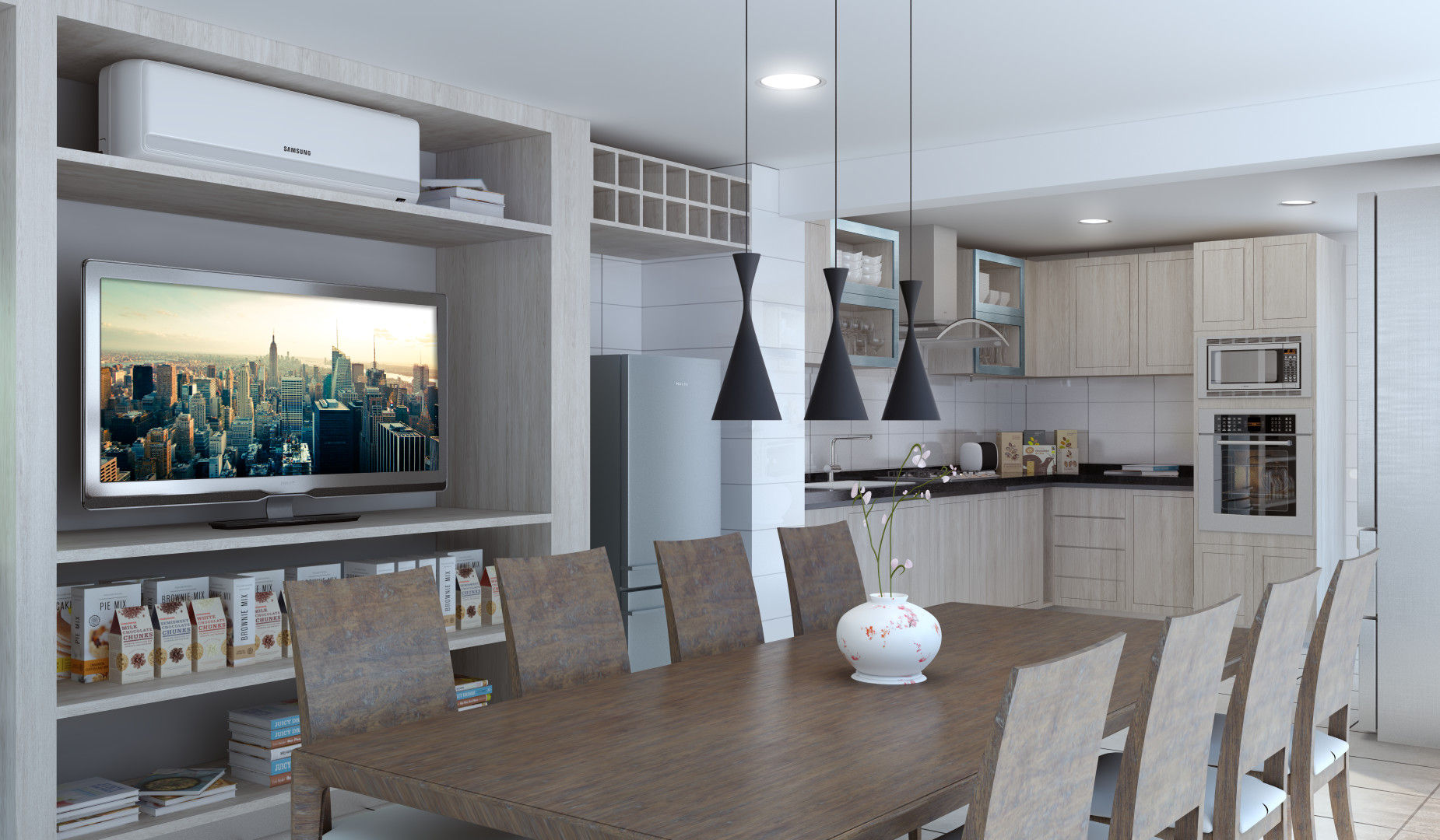 homify Built-in kitchens Engineered Wood Transparent